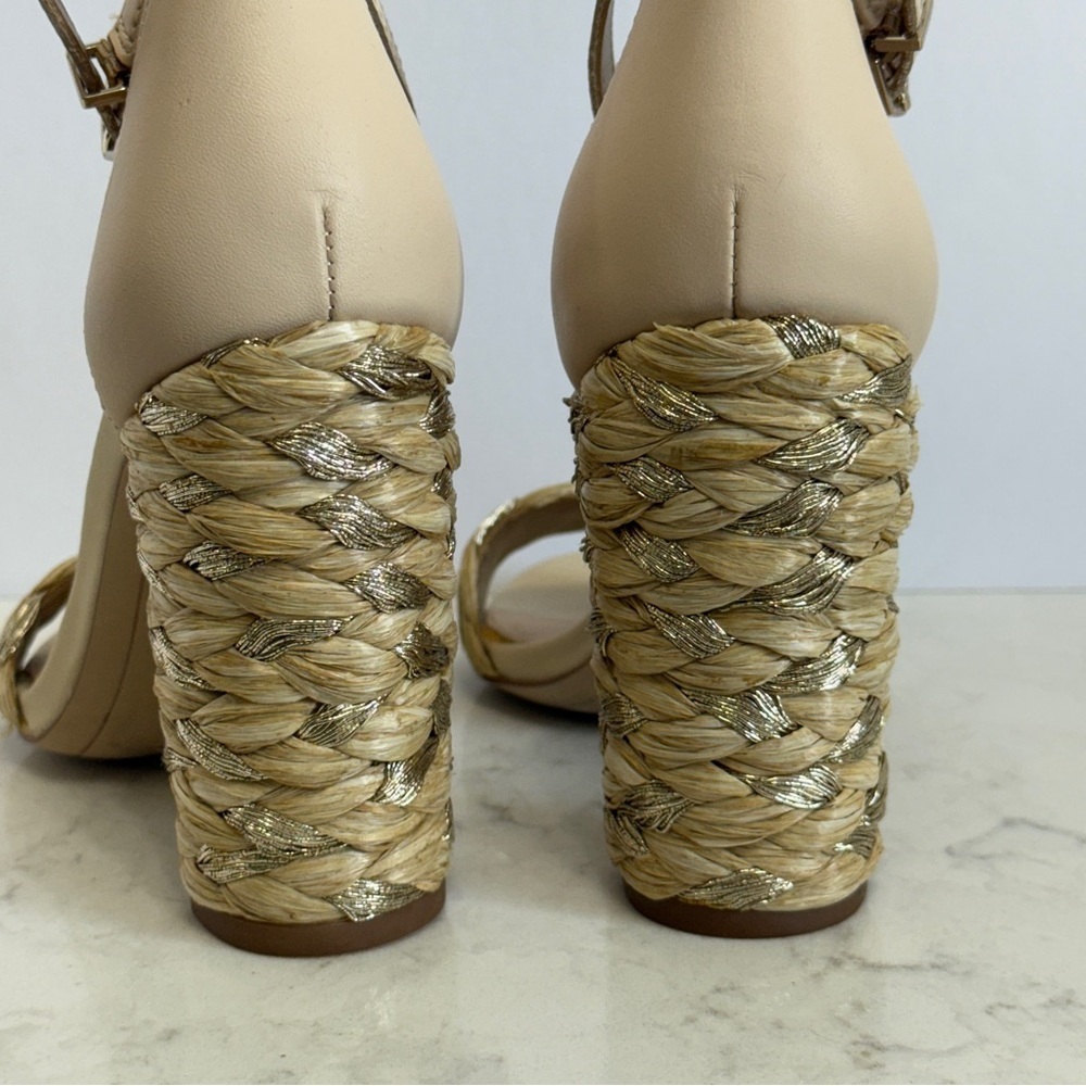Sam Edelman Yoana Metallic Rafia Sandal - Picture 8 of 13
